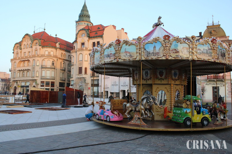 Targ De Crăciun In Piața Unirii Din Oradea A Inceput Amenajarea