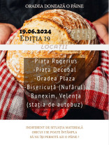 Oradea donează o pâine - Miercuri, o nouă ediție