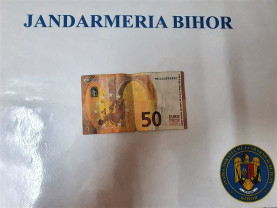 Bancnotă de 50 de euro falsă - Jandarmii au intervenit din nou