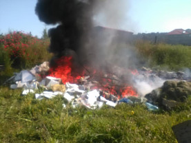​GNM Bihor, în Marghita - Incendieri de deşeuri amestecate