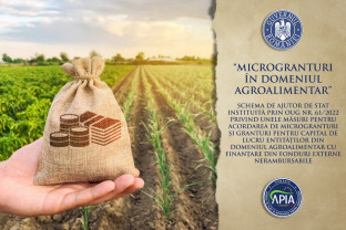 APIA: Microgranturi în domeniul alimentar - Beneficiarii nu sunt obligați să publice anunțuri de presă