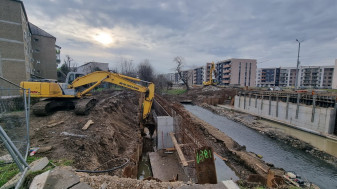 Noul pod peste Pârâul Peța va fi gata până în aprilie - 50% gradul de execuție al lucrărilor