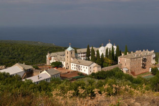 Un pelerinaj la Sfântul Munte Athos - La biserica Schitului Sfântului Andrei