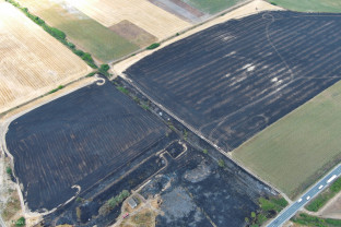 Incendii de amploare la culturi agricole și miriști  în Ciumeghiu și Boiu - Zeci de hectare mistuite de flăcări