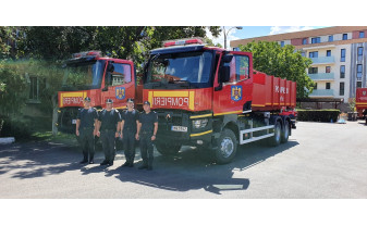 Patru pompieri bihoreni cu două autospeciale participă la intervenţii - Misiune în Franţa