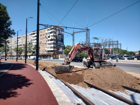 Linia de tramvai din coridorul Nufărul-Cantemir - Au început lucrările de înierbare