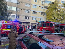 Incendiu într-un bloc pe strada Moldovei din Oradea - Locatari evacuați de pe balcoane