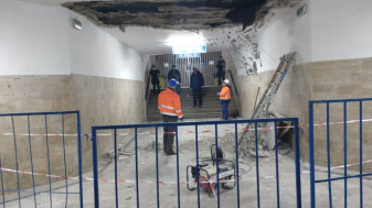 Pasajul de lângă Gara Oradea, închis – O porţiune din tavan s-a prăbuşit