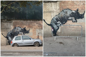 Banksy „eliberează'' animalele într-un mural la Grădina Zoologică din Londra - Ultimul desen din serie