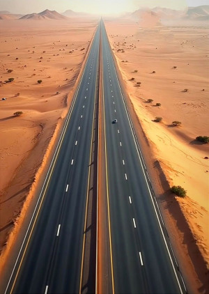 Șoferii nu învârt volanul pe o distanță de 240 de kilometri - Cel mai lung drum drept din lume