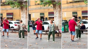 Roma. Doi vârstnici care au devenit virali grație dansurilor din parc